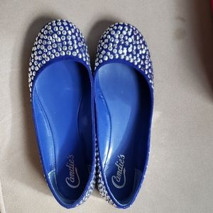 LIKE NEW Blue Studded Candie's Flats